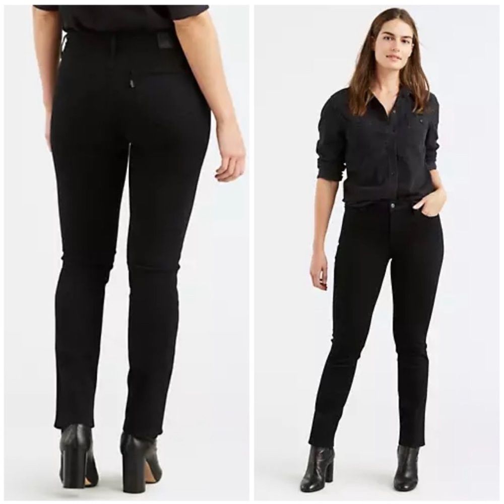 Levi’s Black 712 Slim Mid Rise Jeans